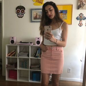 Pink/Coral Jean Skirt